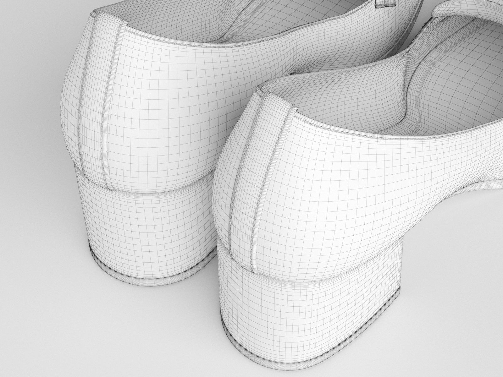 Stirrup Heeled Loafers  3D model_4