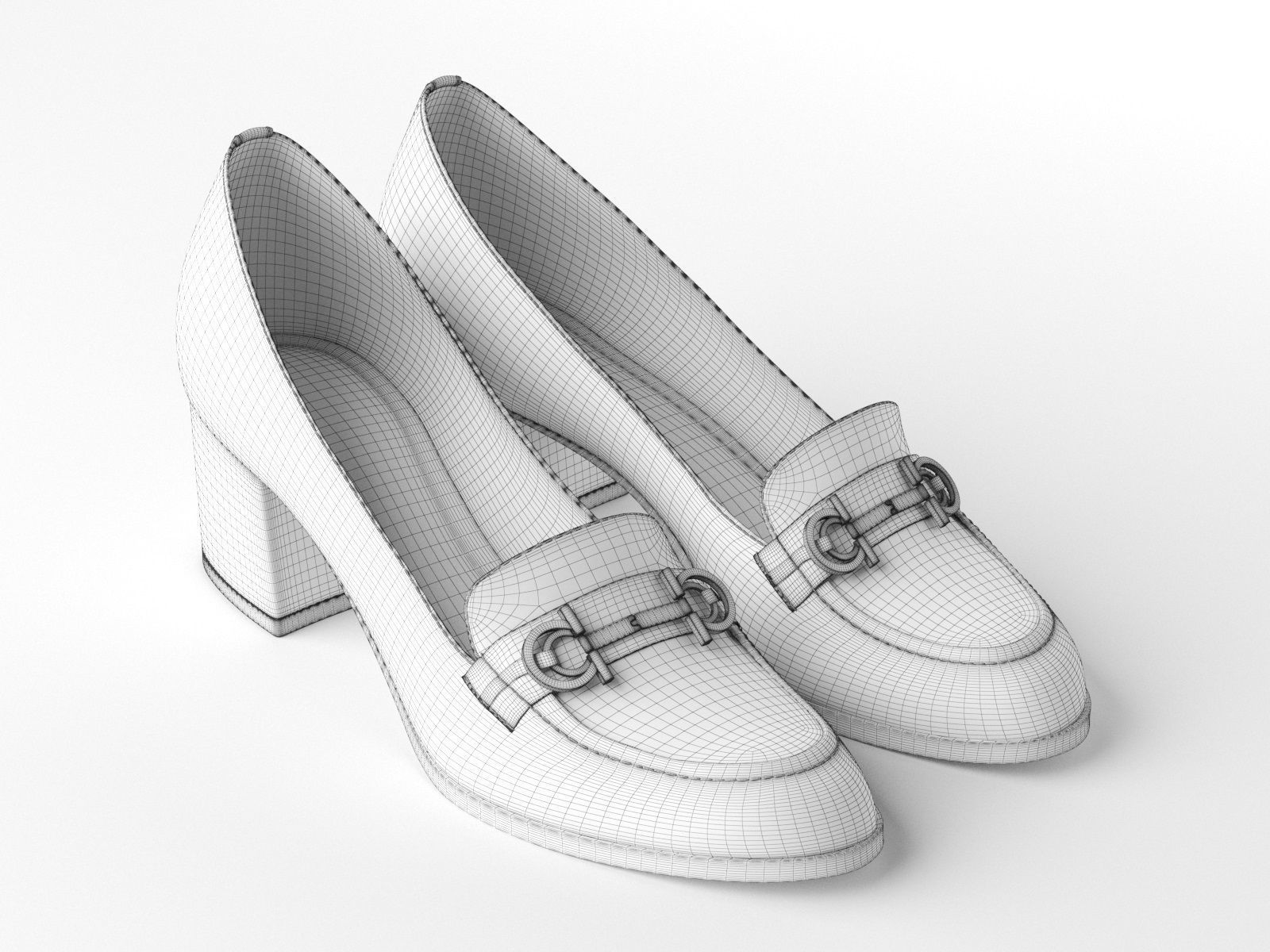 Stirrup Heeled Loafers  3D model_3