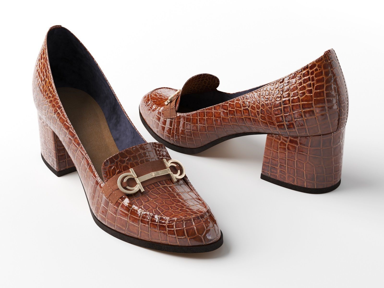 Stirrup Heeled Loafers  3D model_1