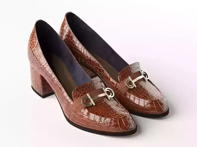 Stirrup Heeled Loafers  3D model