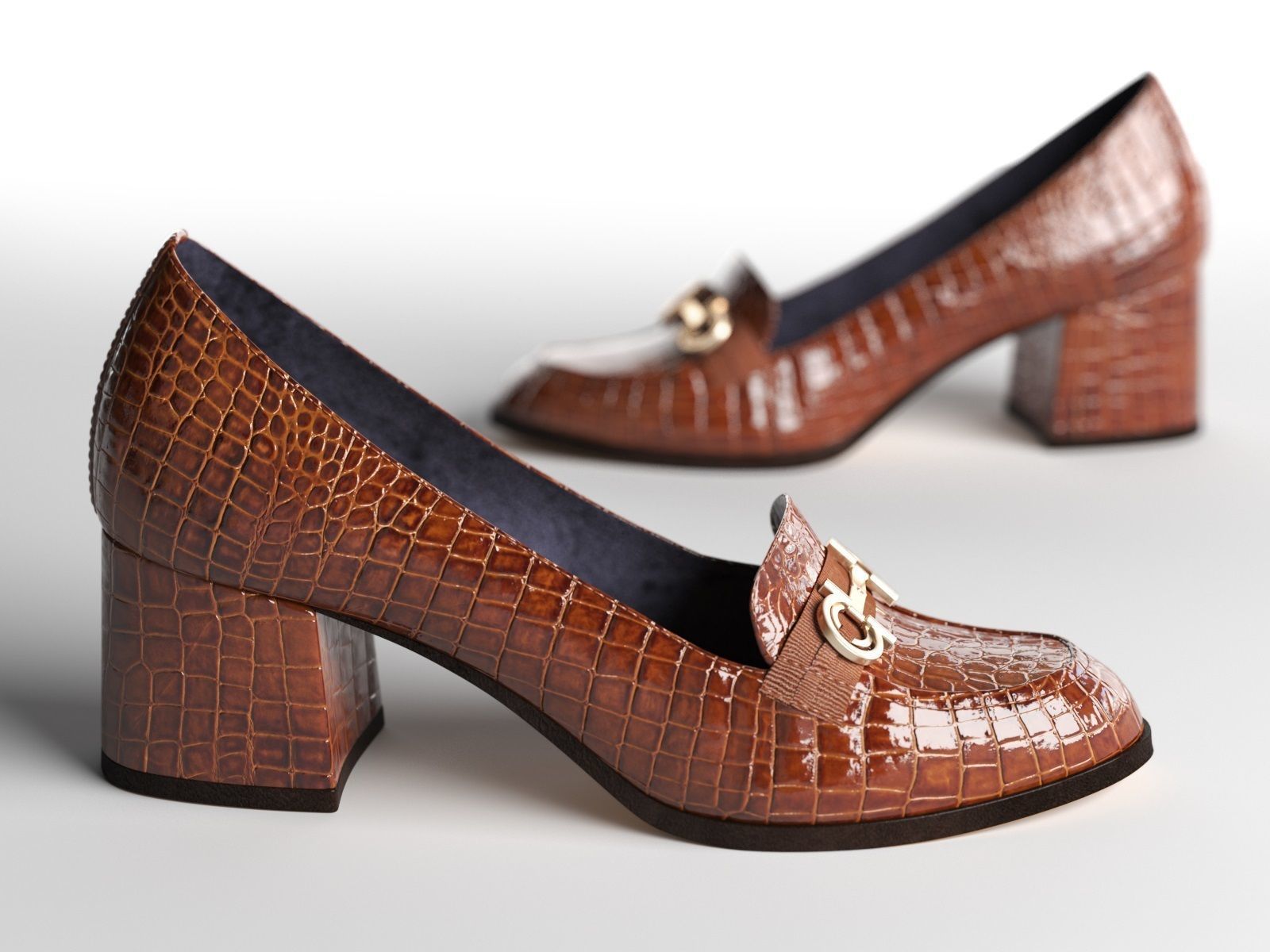 Stirrup Heeled Loafers  3D model_2