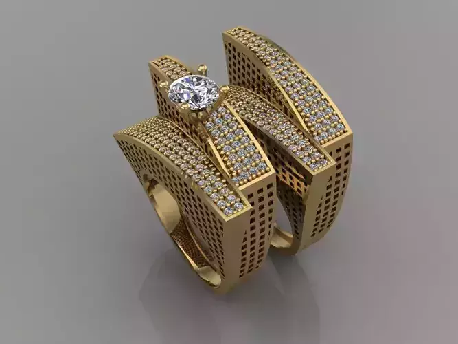 GC GOLD T139- Diamond solitarie gold ring 