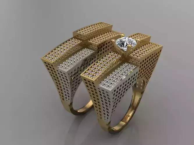 GC GOLD T142- Diamond solitarie gold ring 