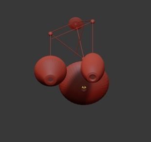 triple bubble lamp fixture 3D model_7
