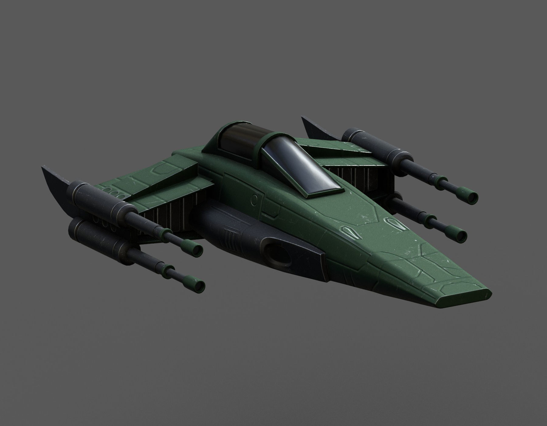 Spaceship scifi starship futuristic spacecraft space millitary  Low-poly 3D model_2