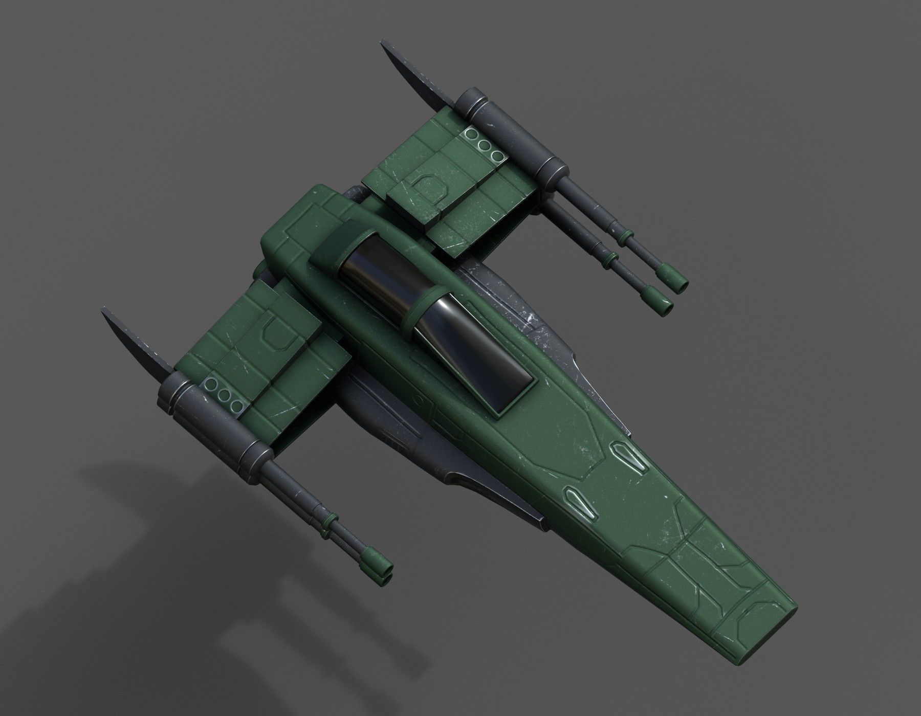 Spaceship scifi starship futuristic spacecraft space millitary  Low-poly 3D model_6