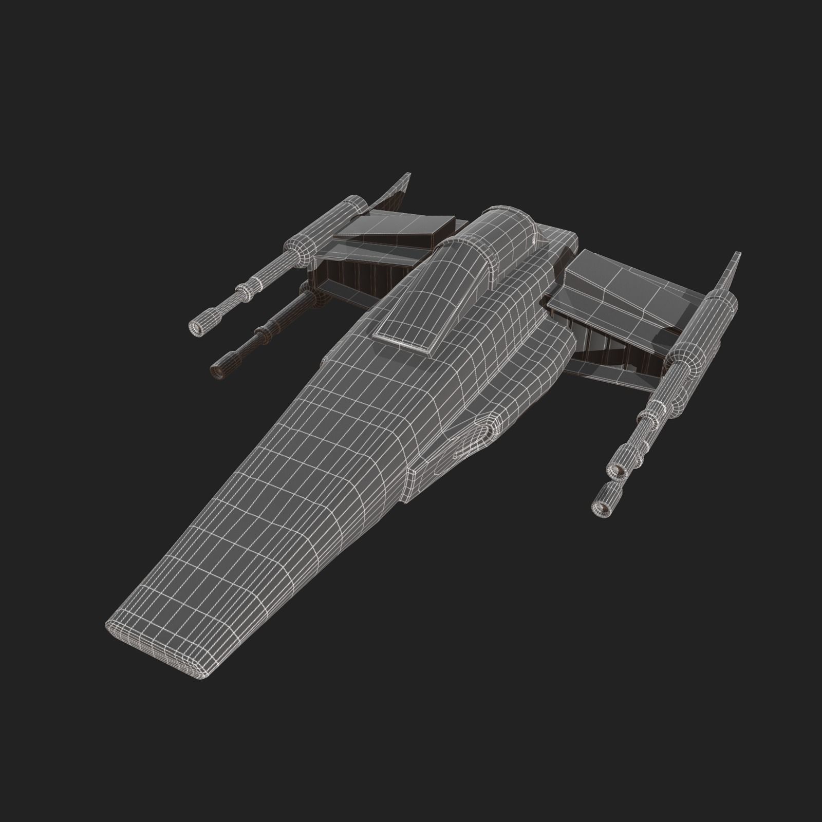 Spaceship scifi starship futuristic spacecraft space millitary  Low-poly 3D model_9