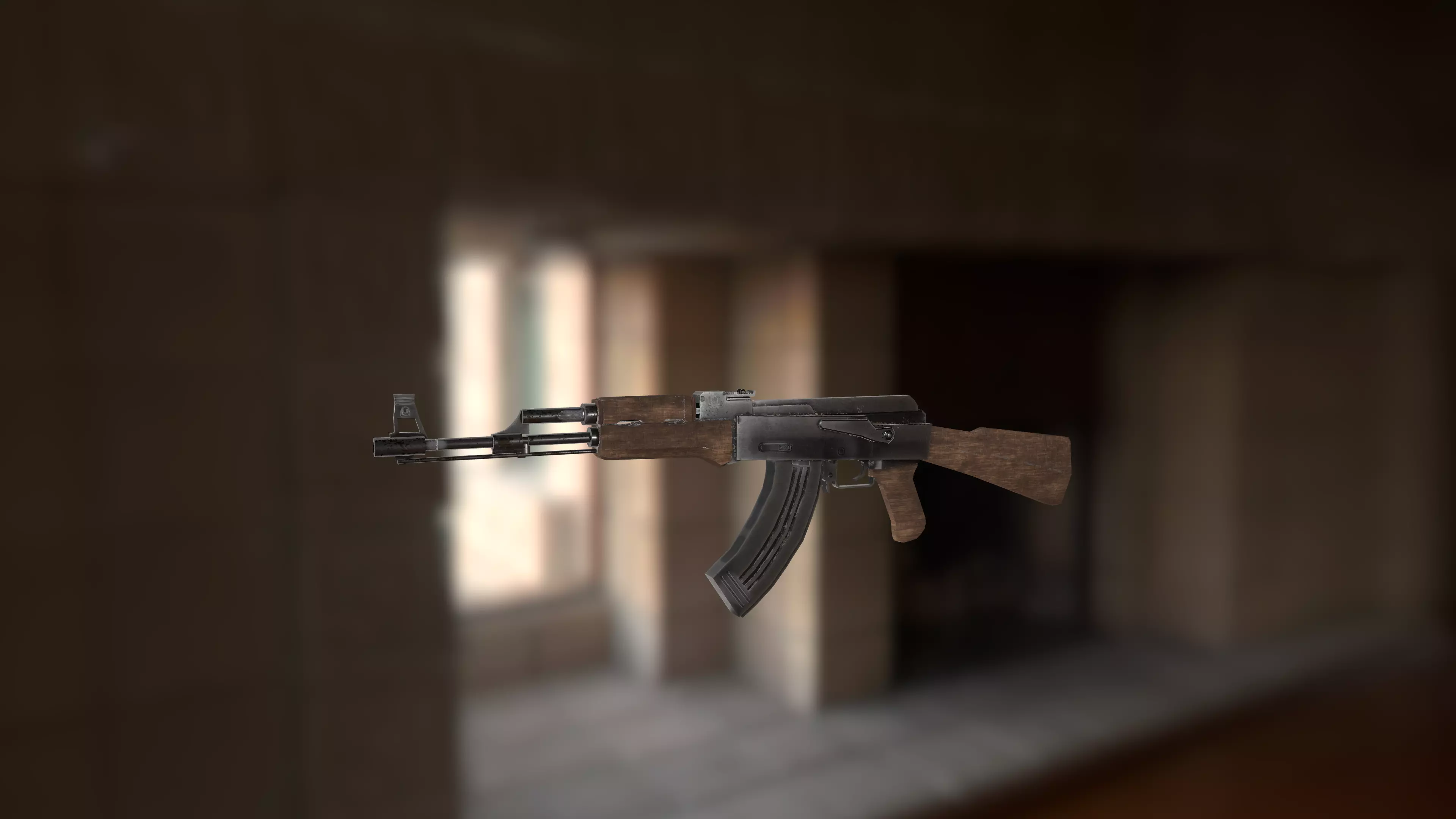 AK-47 ak - rifle Low-poly 3D model