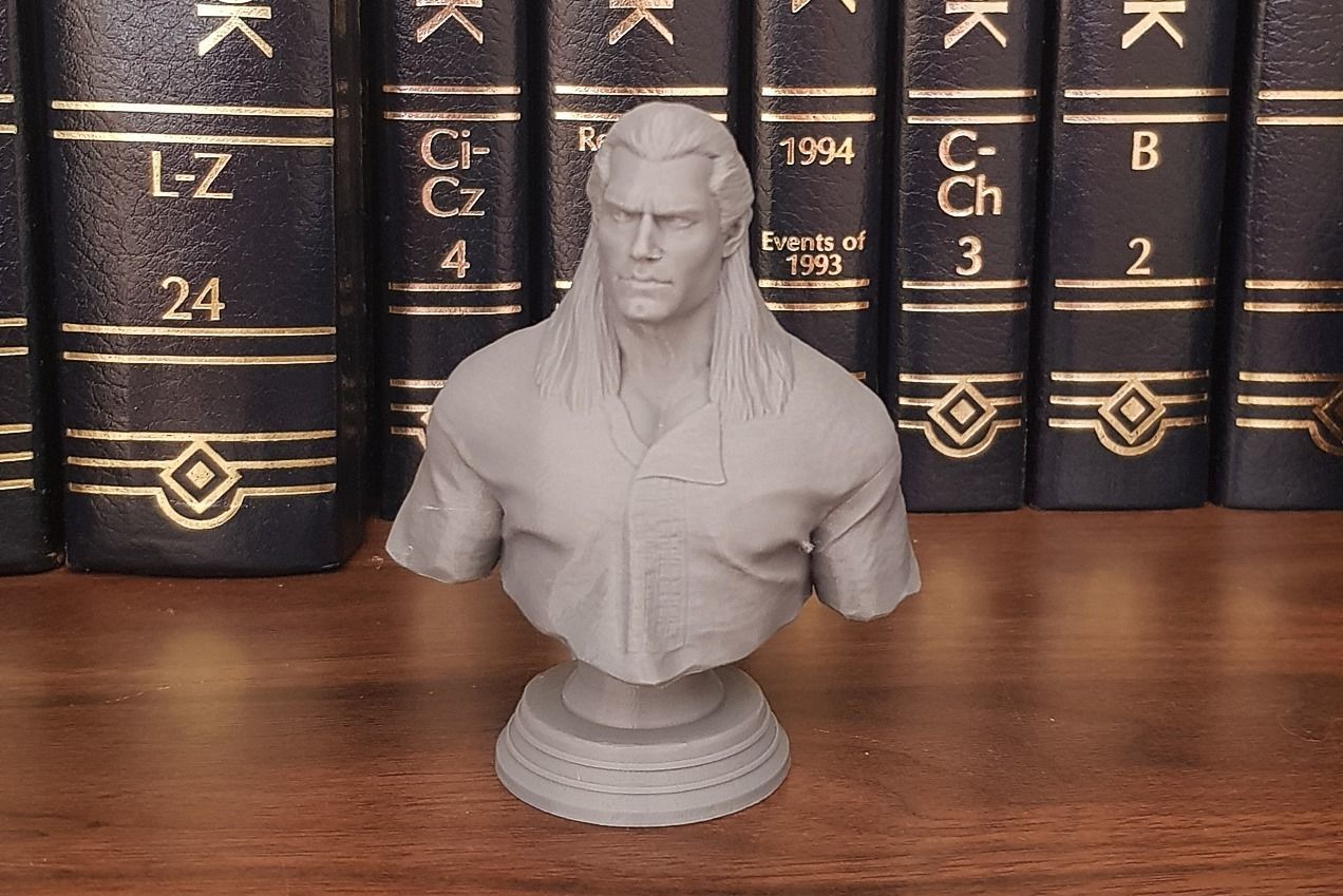 The Witcher Bust 3D print model_2