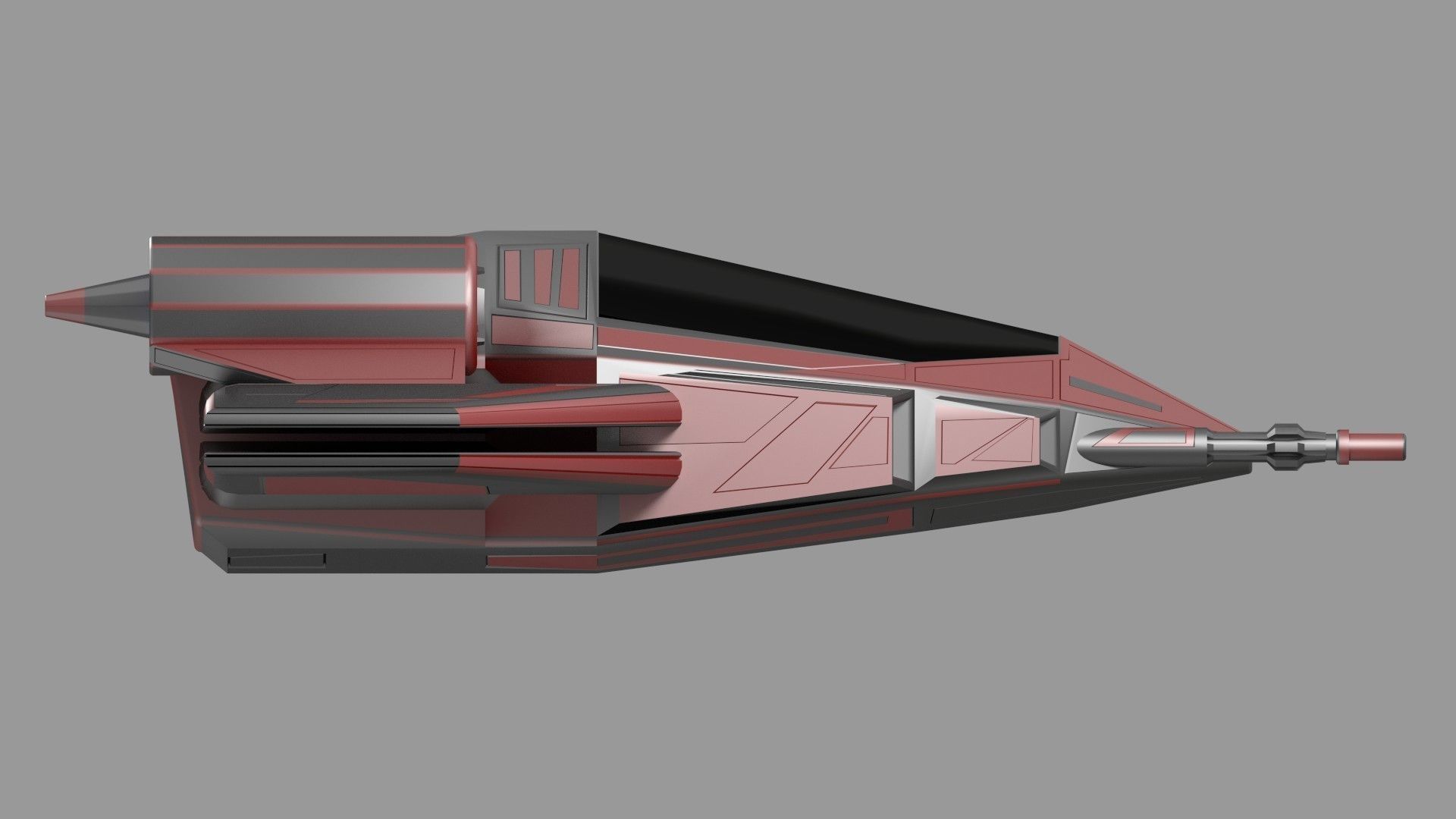 Small Space Fighter Free 3D model_1