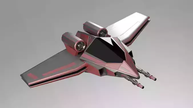 Small Space Fighter Free 3D model