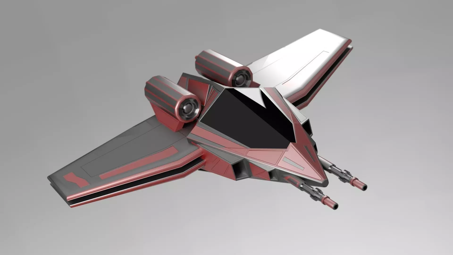 Small Space Fighter Free 3D model_0