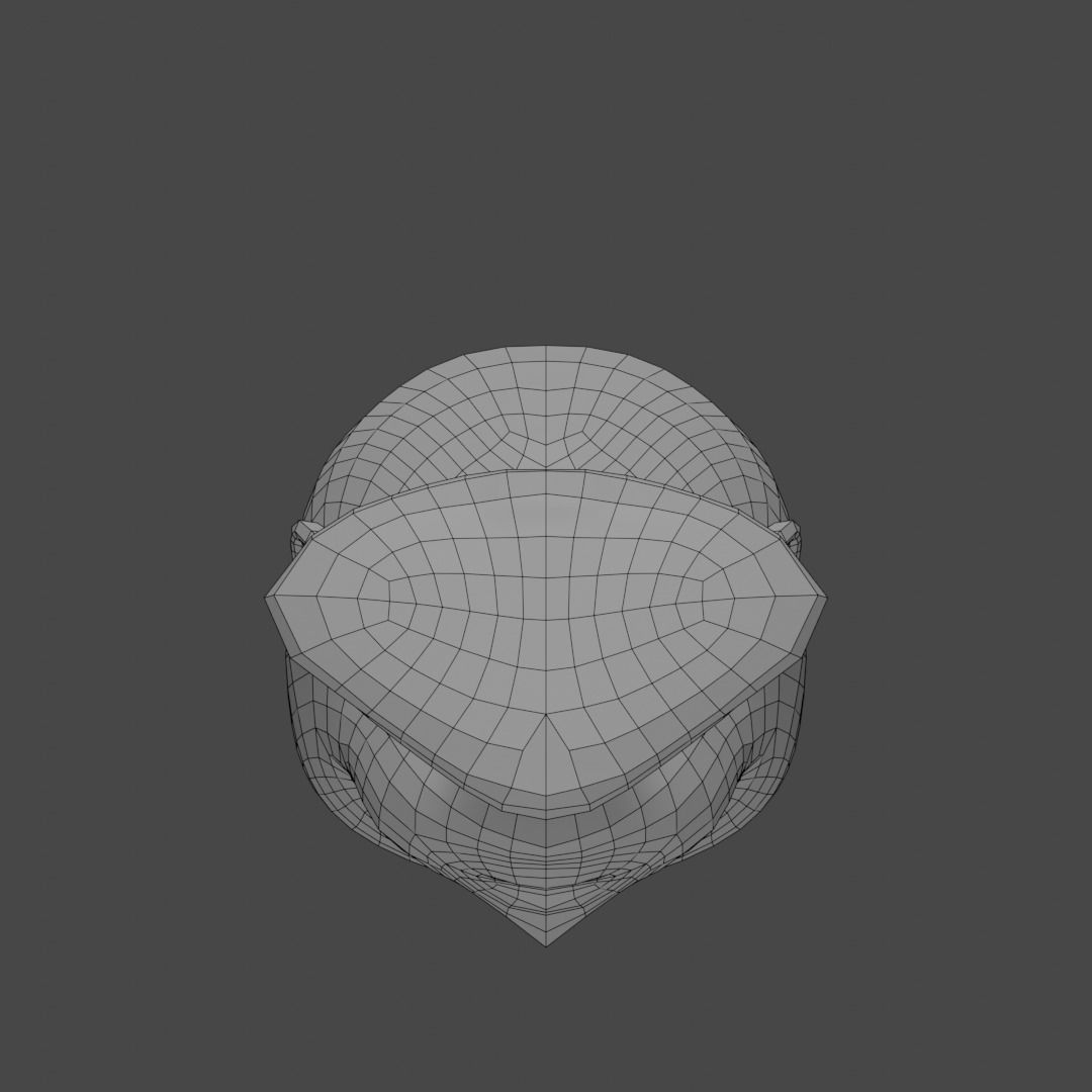 Low-poly anime girl head Free 3D model_3