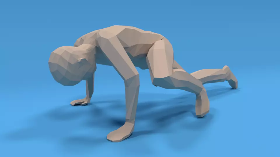 Low Poly Kid Standing Up Low-poly 3D model