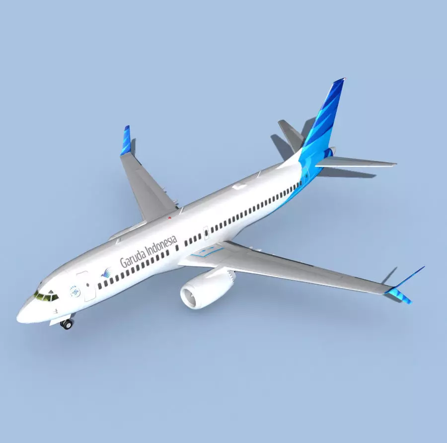 Boeing 737-800 Max Garuda Indonesia 3D model_0