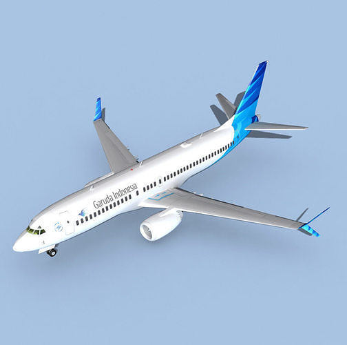 Boeing 737-800 Max Garuda Indonesia 3D model