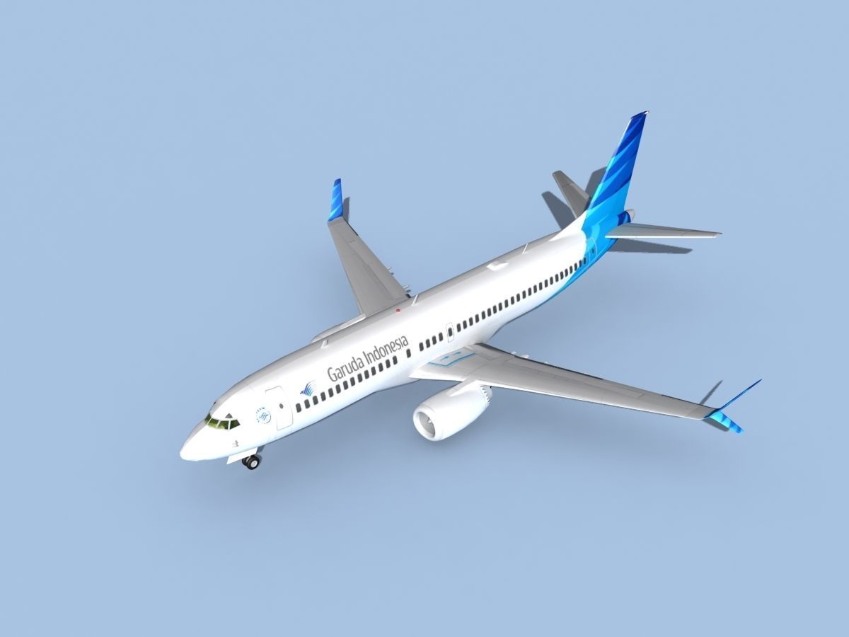 Boeing 737-800 Max Garuda Indonesia 3D model_11
