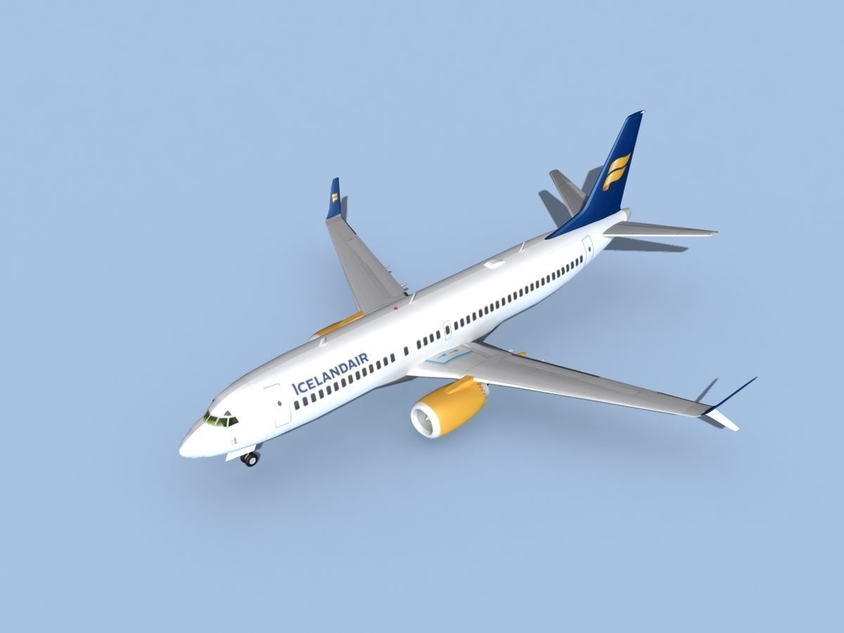 Boeing 737-800 Max Icelandair 3D model_10