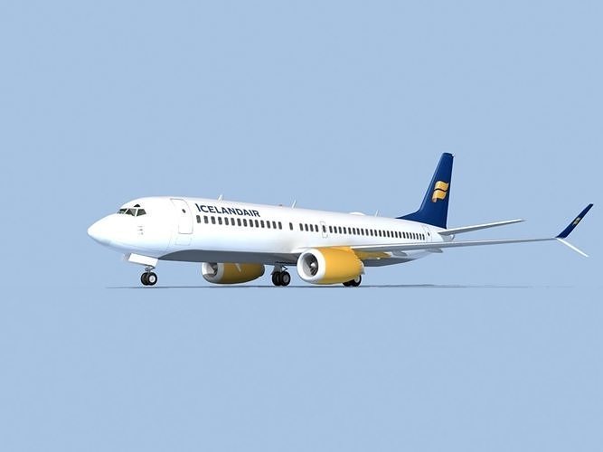 Boeing 737-800 Max Icelandair 3D model