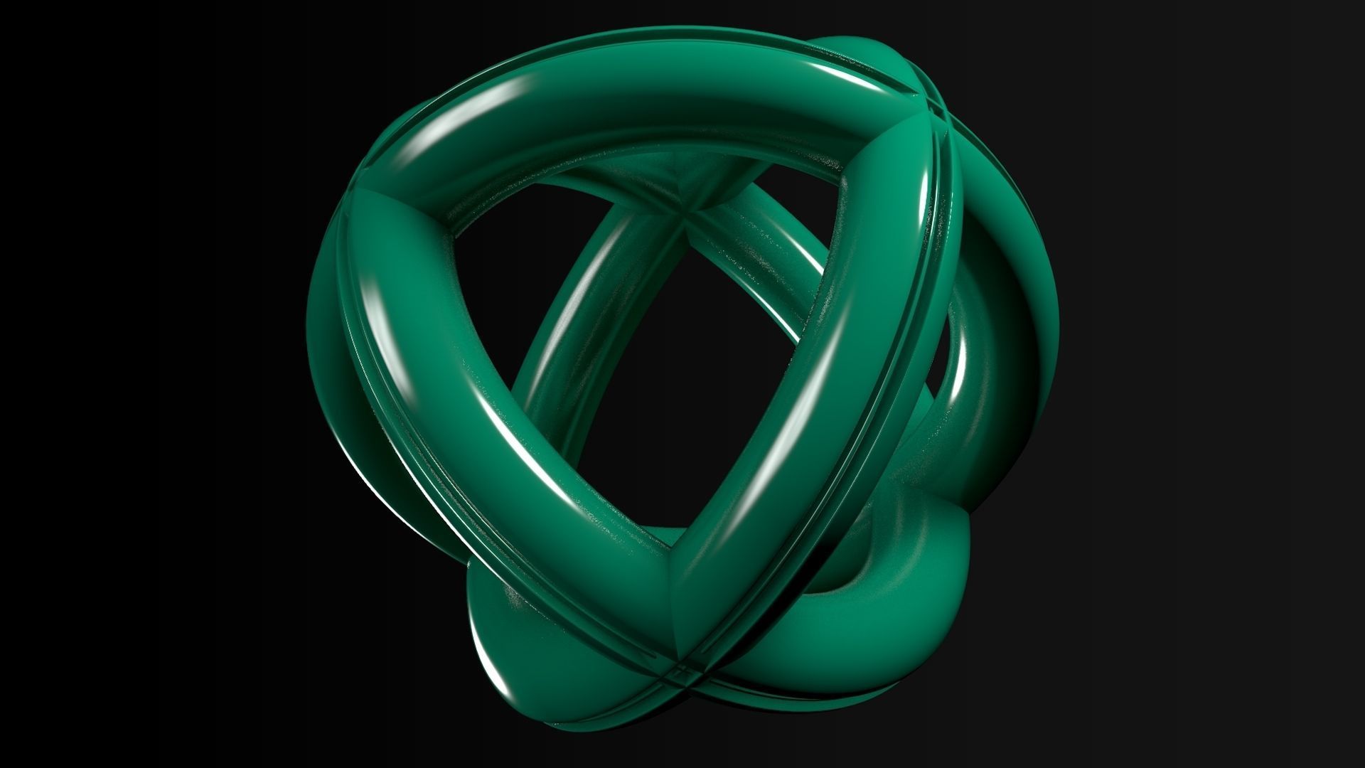 Spherical Rings Low-poly 3D model_4