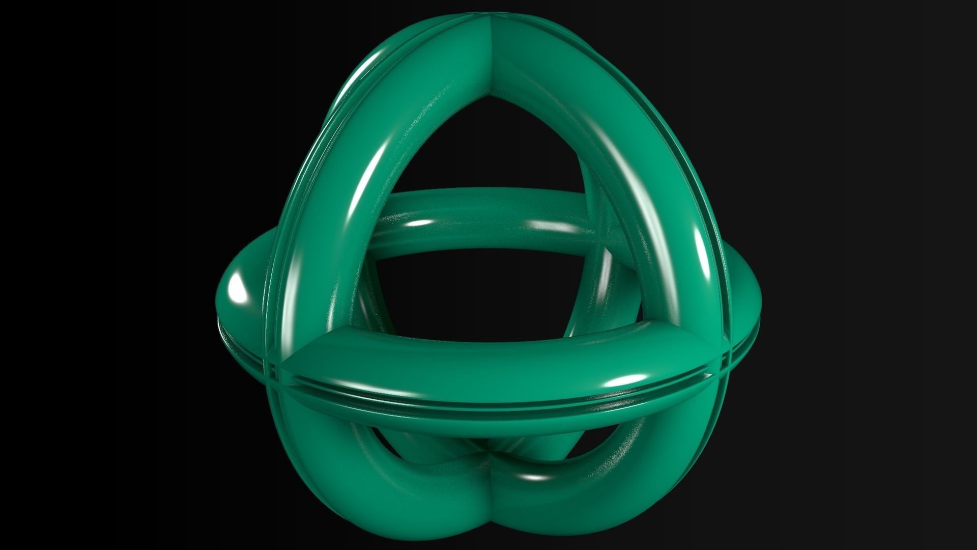 Spherical Rings Low-poly 3D model_3