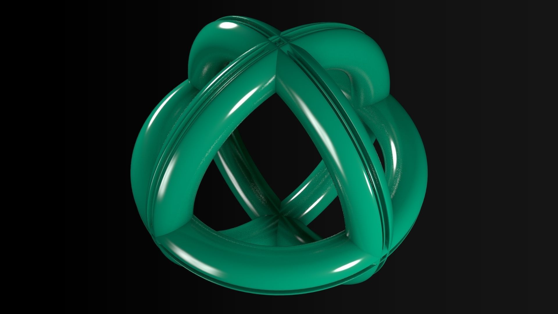 Spherical Rings Low-poly 3D model_5