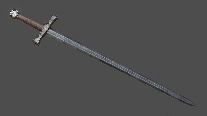Crusader Longsword Low-poly 3D model