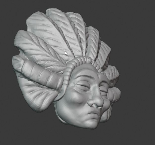 Stylized portrait 3D printing 3D print model_3