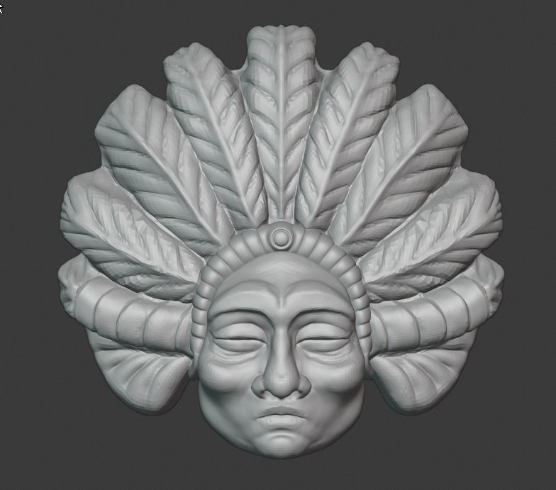 Stylized portrait 3D printing 3D print model_1