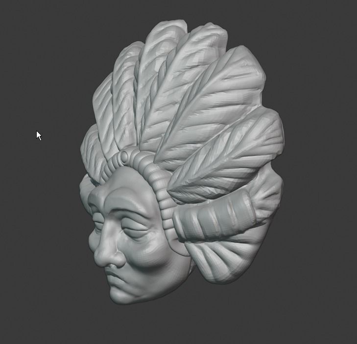 Stylized portrait 3D printing 3D print model_2