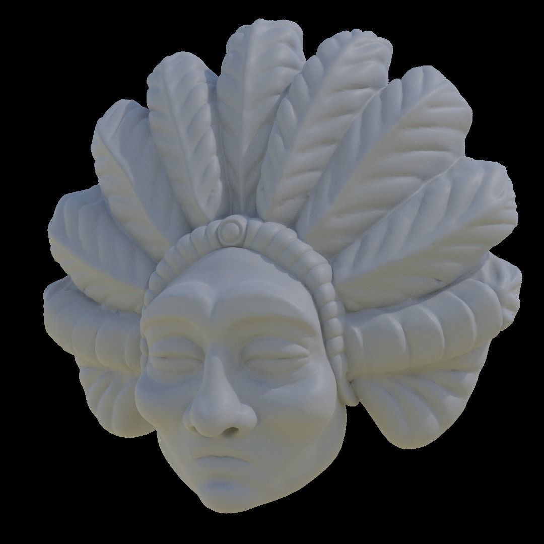 Stylized portrait 3D printing 3D print model_0