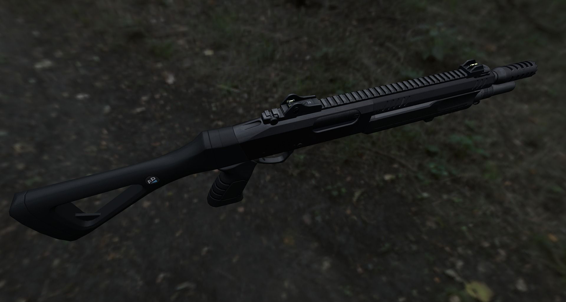 Fabarm STF12 compact Low-poly 3D model_3