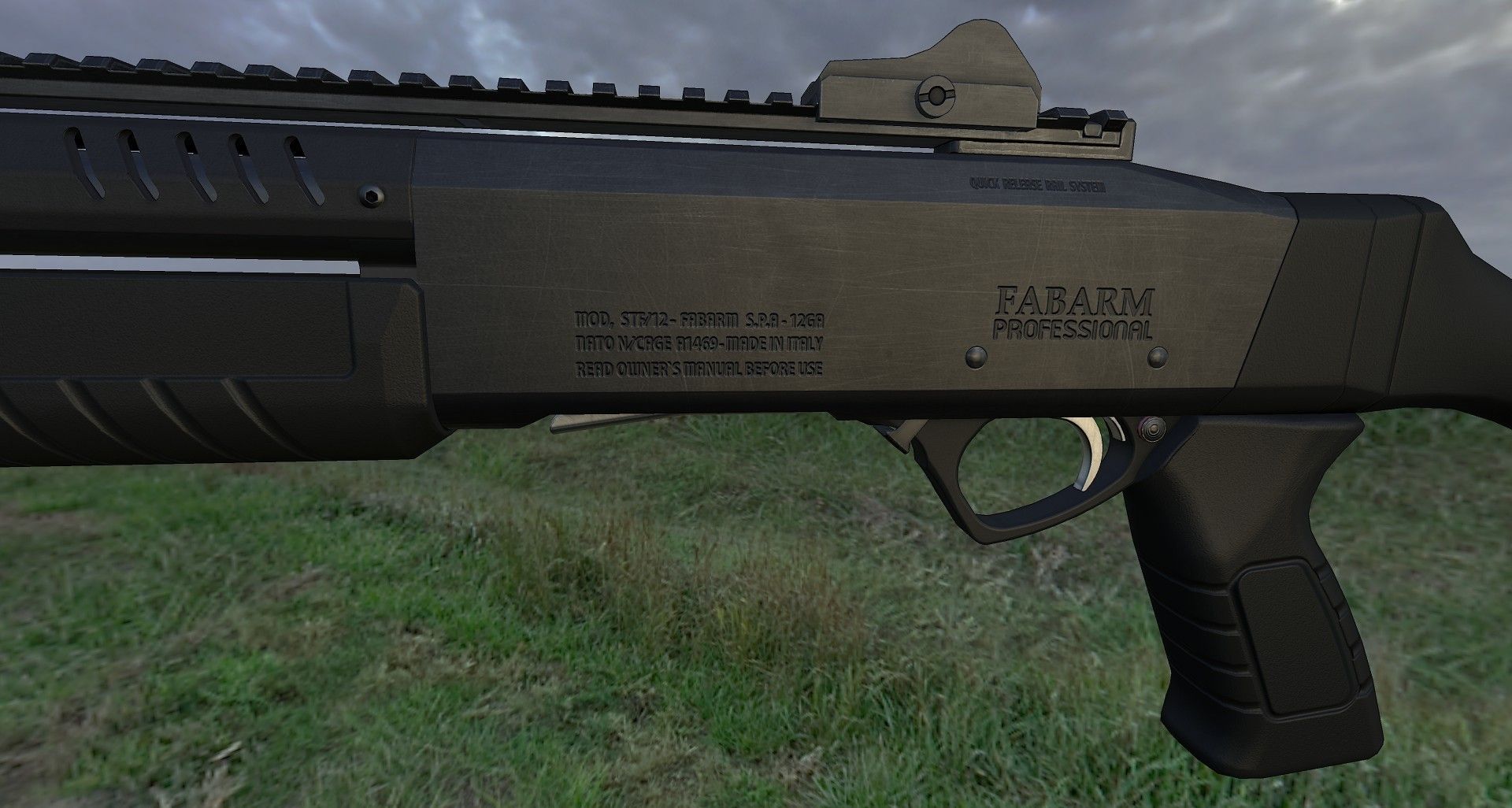 Fabarm STF12 compact Low-poly 3D model_38