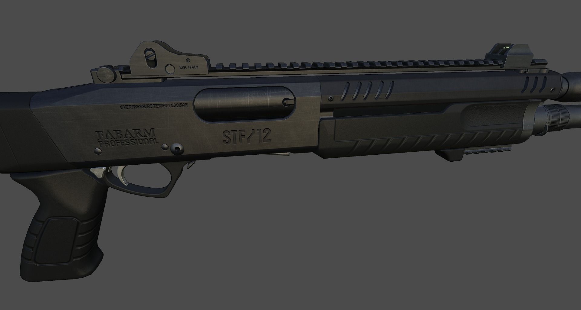 Fabarm STF12 compact Low-poly 3D model_18