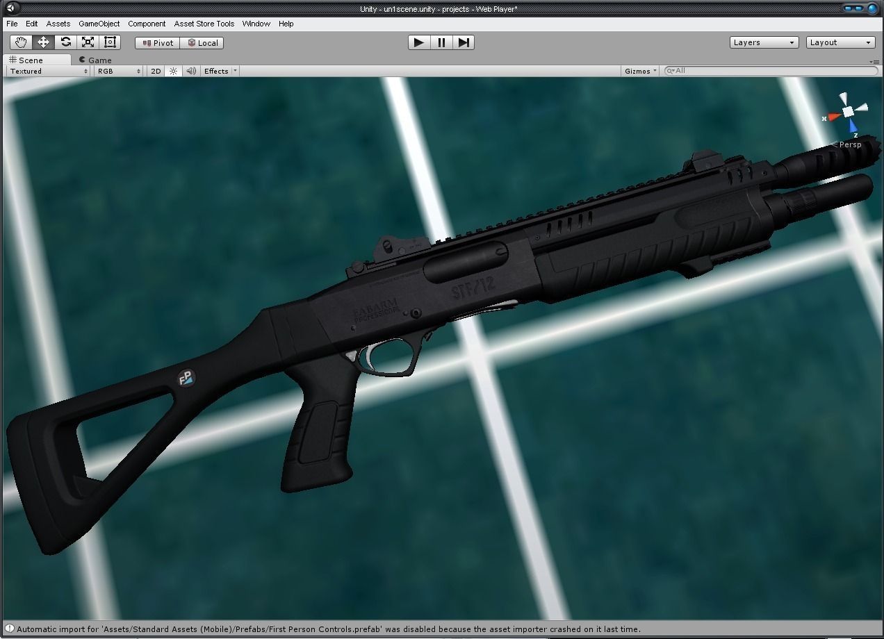 Fabarm STF12 compact Low-poly 3D model_22