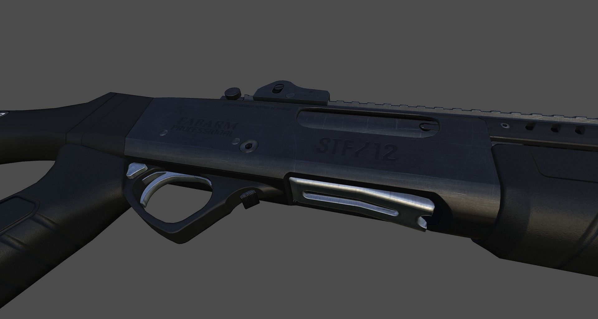 Fabarm STF12 compact Low-poly 3D model_34