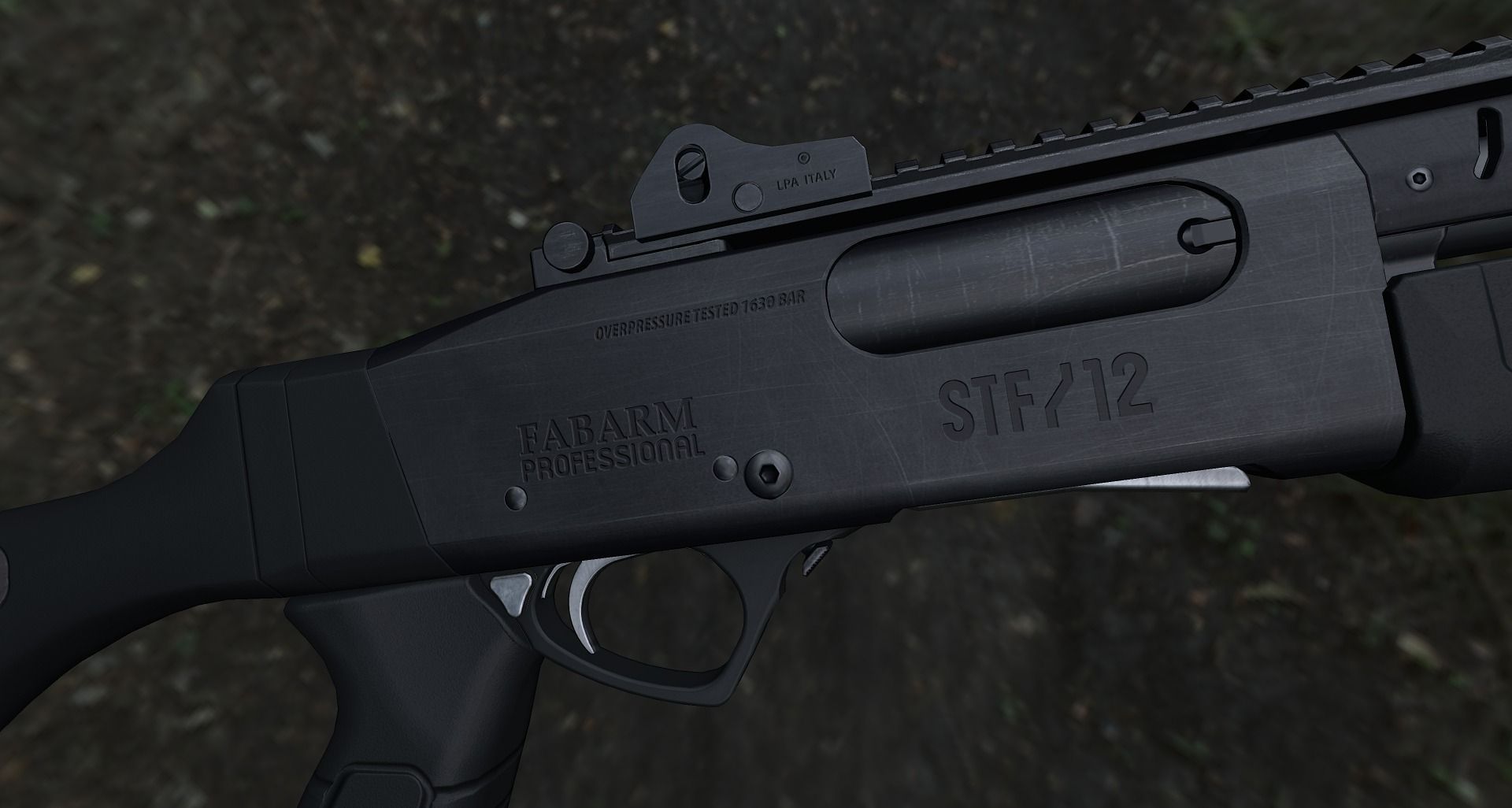 Fabarm STF12 compact Low-poly 3D model_11