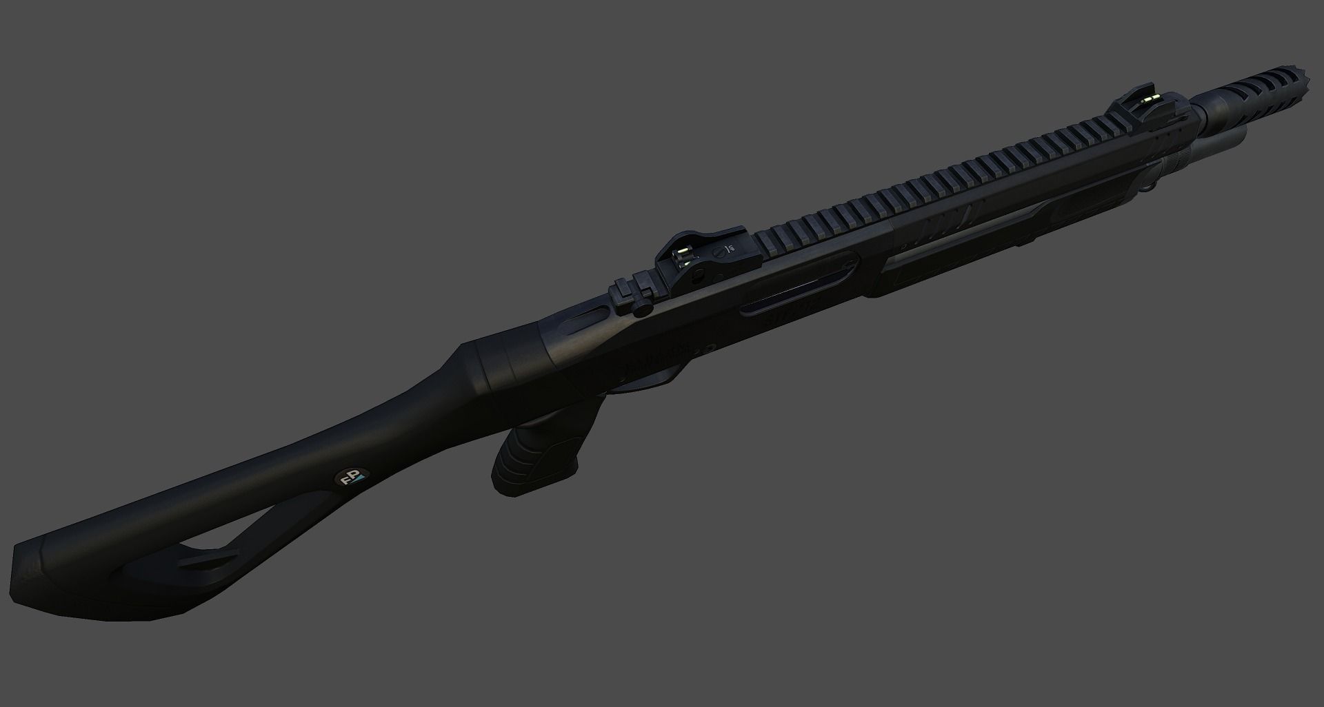 Fabarm STF12 compact Low-poly 3D model_15