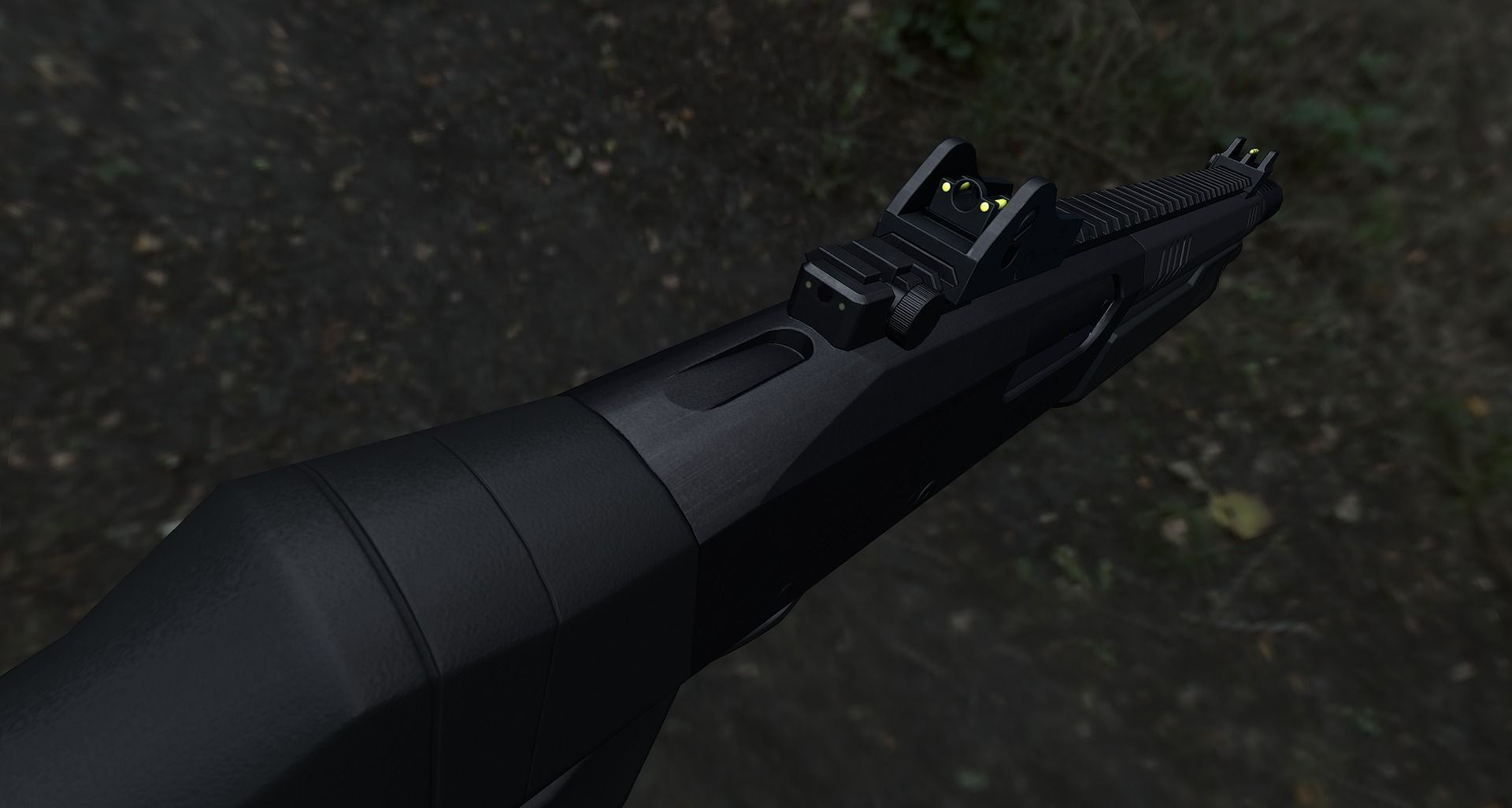Fabarm STF12 compact Low-poly 3D model_5