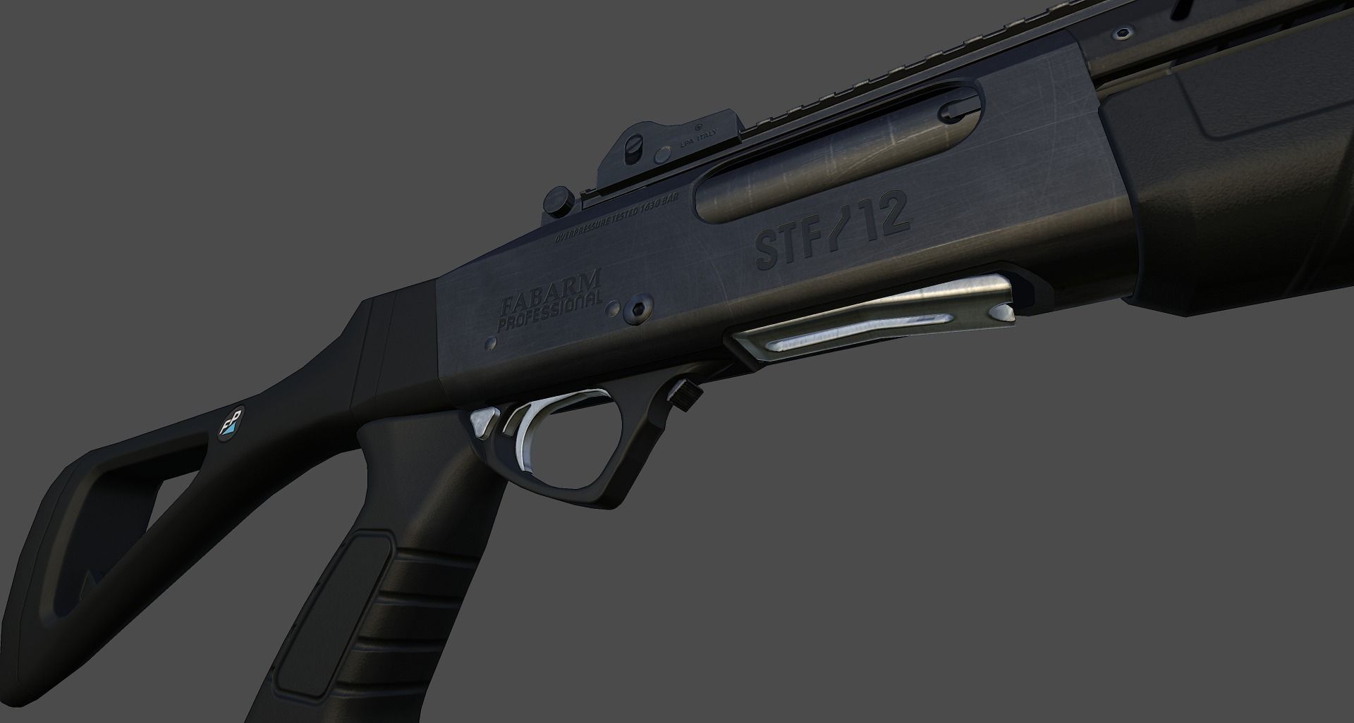 Fabarm STF12 compact Low-poly 3D model_31