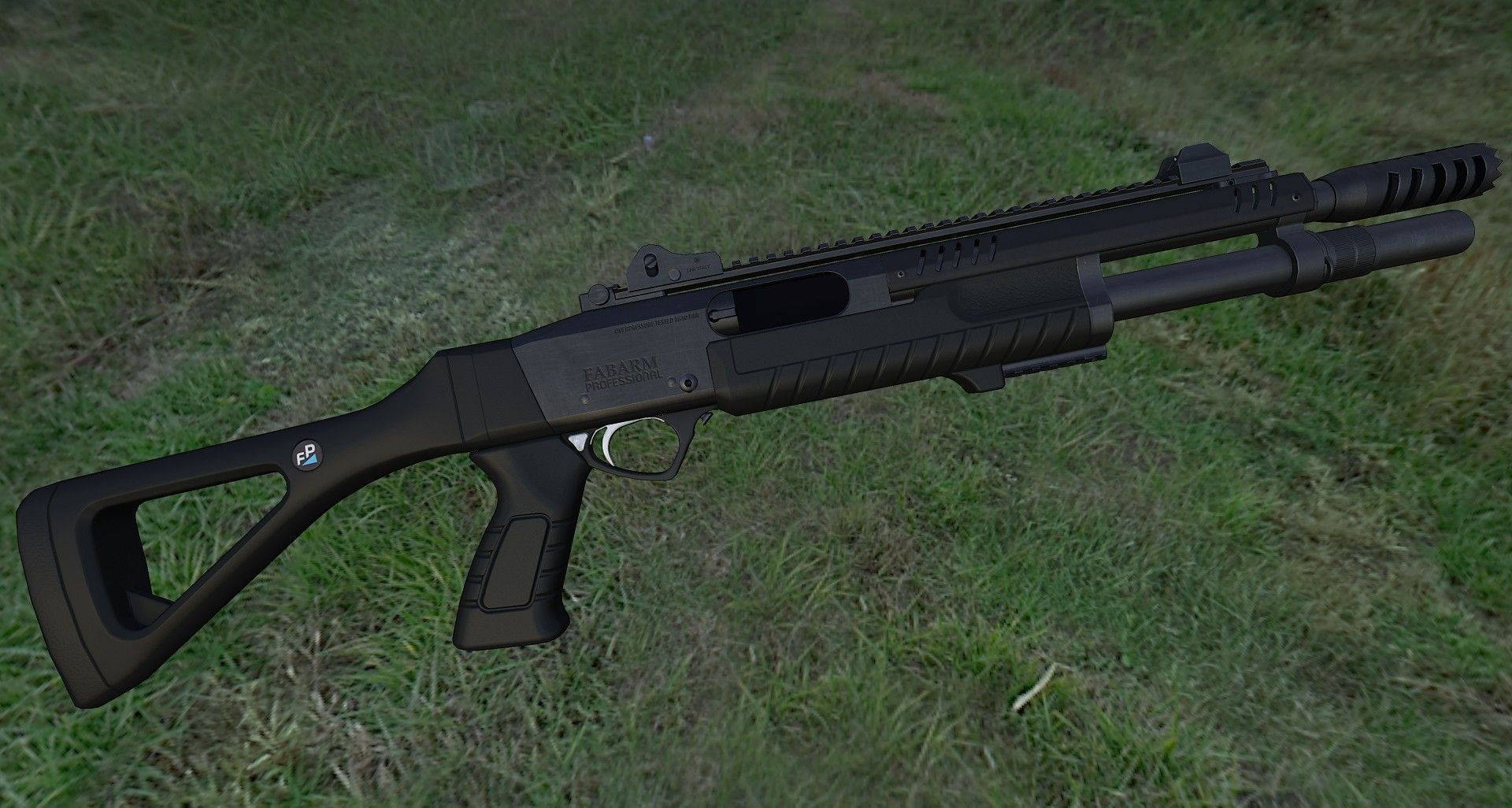 Fabarm STF12 compact Low-poly 3D model_40
