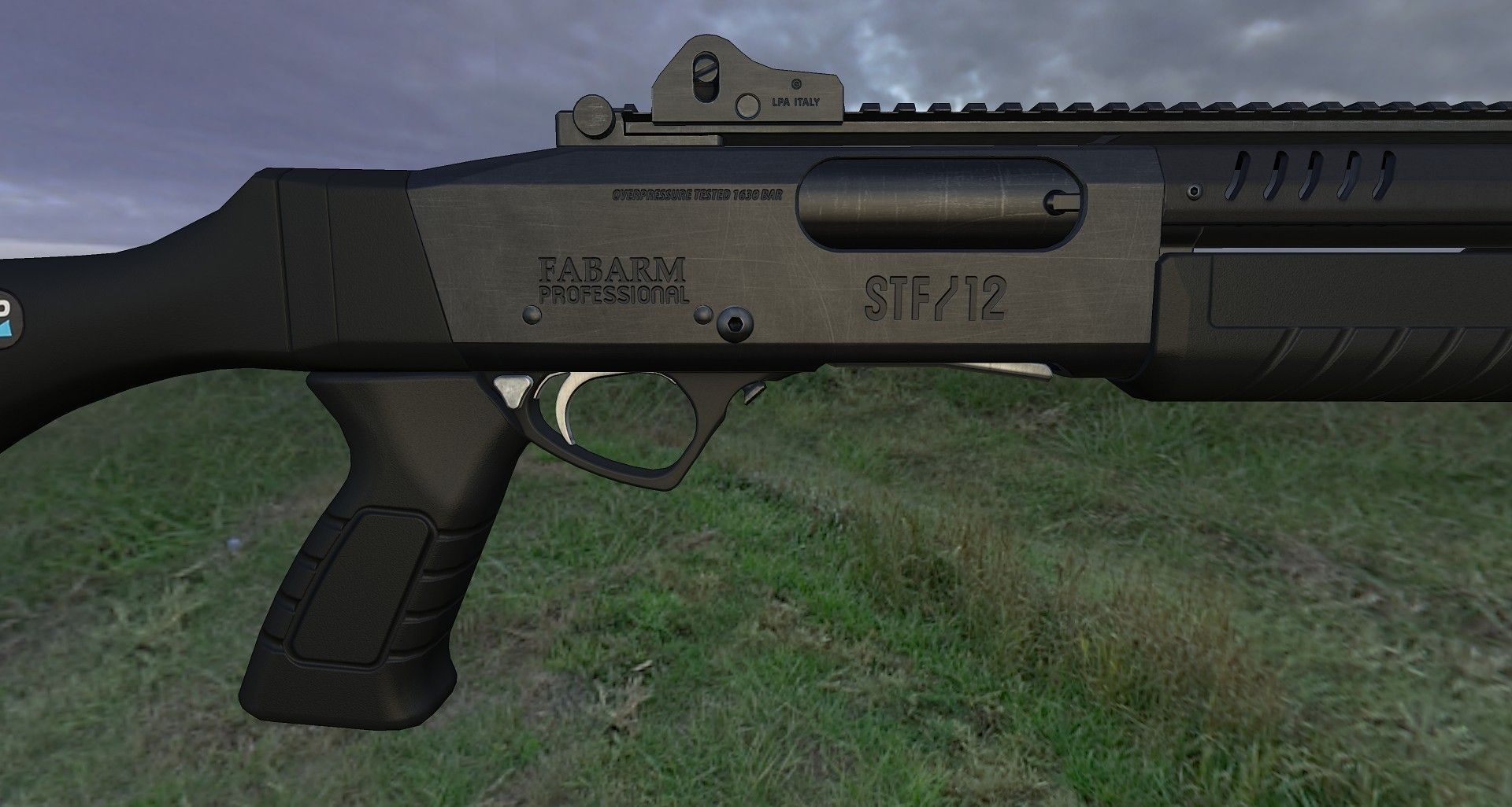Fabarm STF12 compact Low-poly 3D model_41
