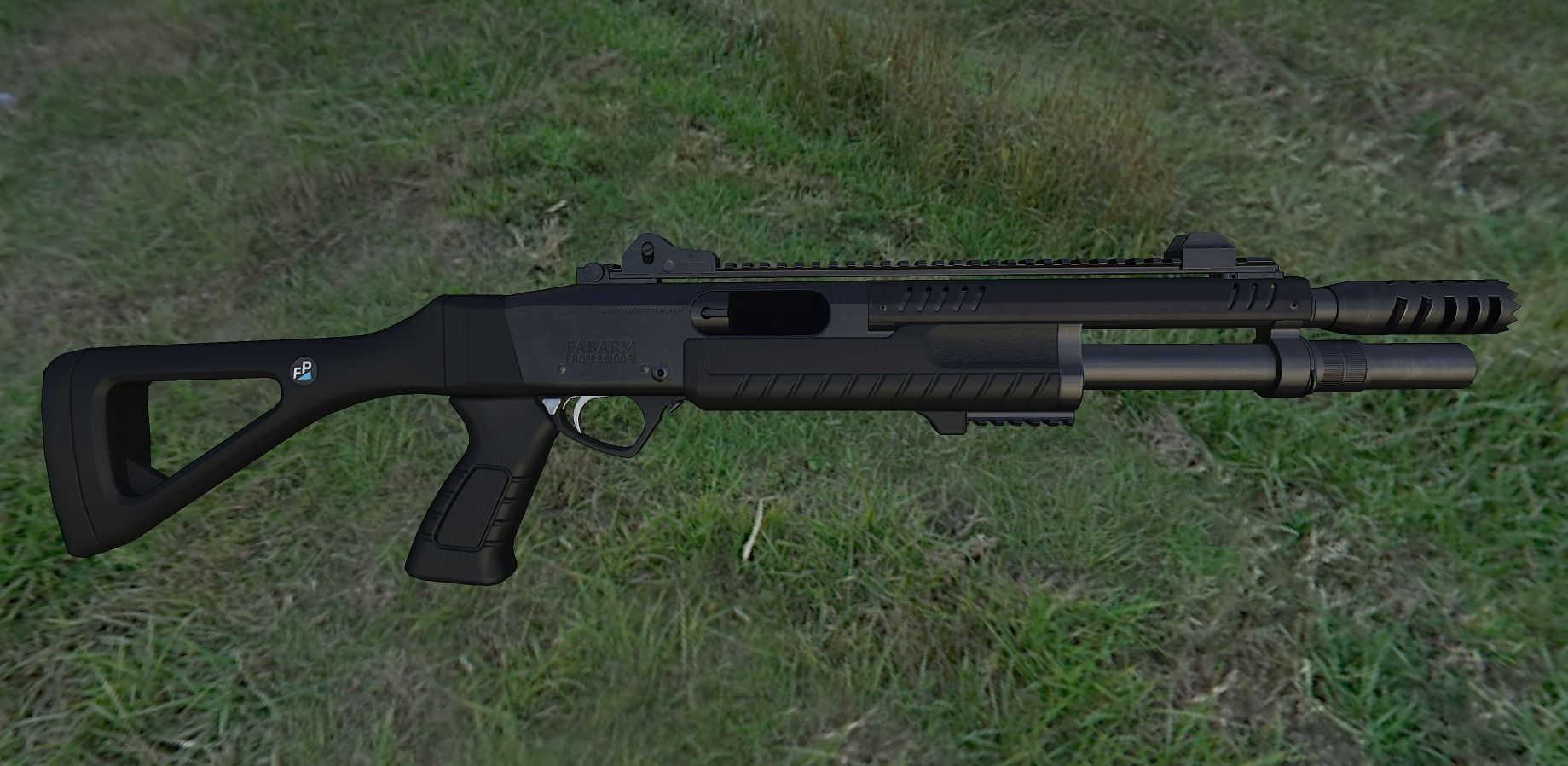 Fabarm STF12 compact Low-poly 3D model_21