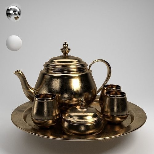 Tea set - 3D model