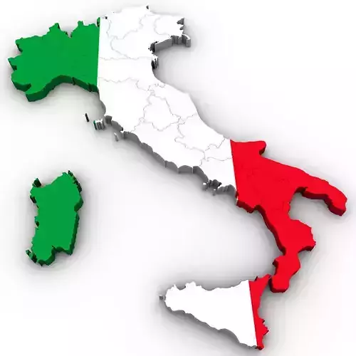 Map of Italy 3D model