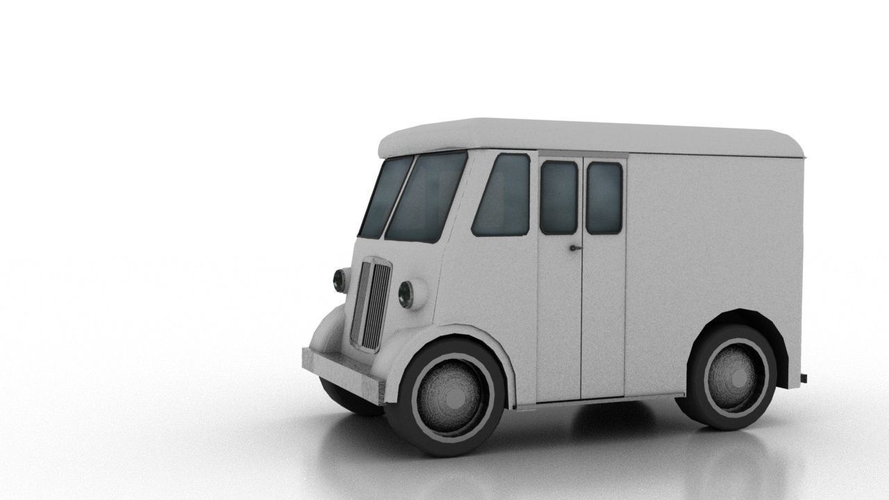 Marmon-Herrington Delivery-Van 1946 Low-poly 3D model_6