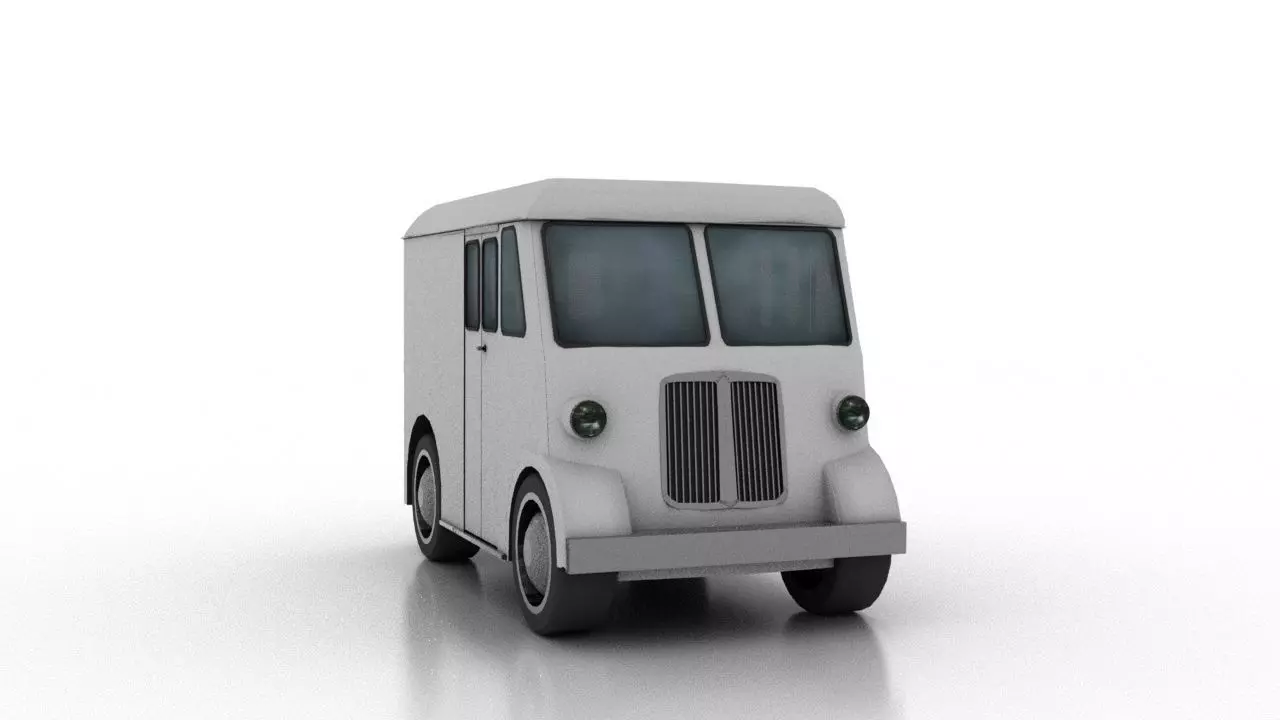 Marmon-Herrington Delivery-Van 1946 Low-poly 3D model_0