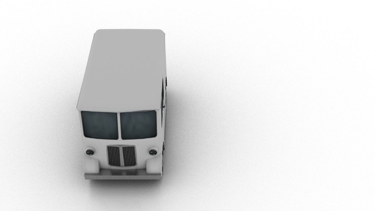 Marmon-Herrington Delivery-Van 1946 Low-poly 3D model_8