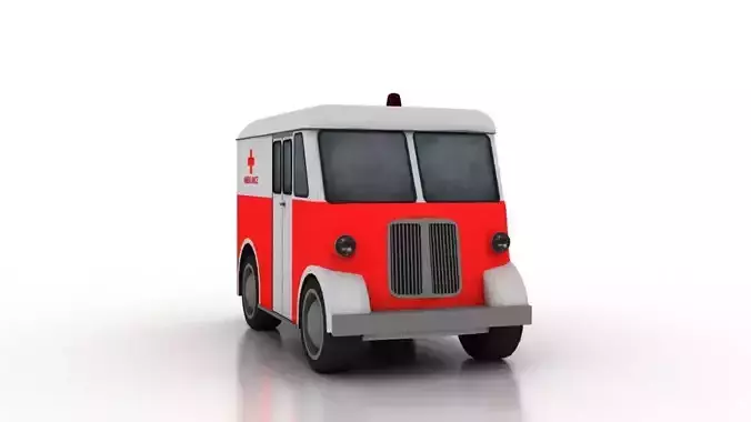 Marmon-Herrington Delivery-Van 1946 Ambulance Low-poly 3D model