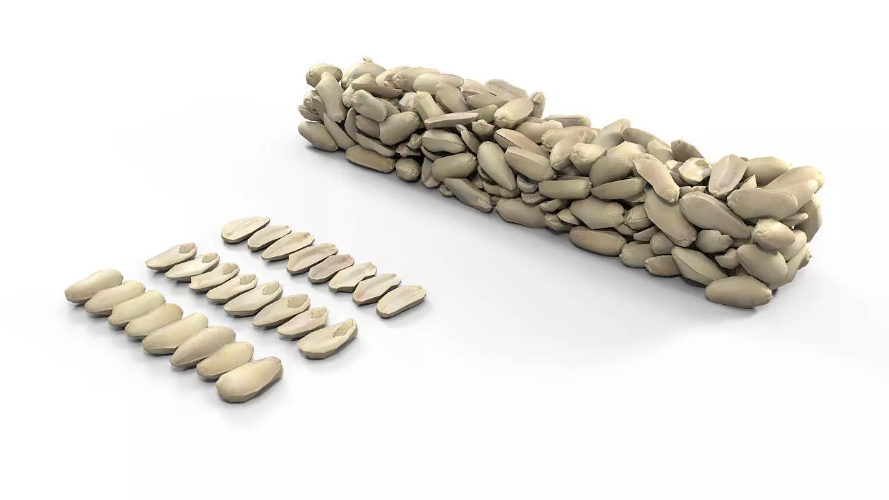 Peanuts PBR pile of pebbles Low-poly 3D model_0